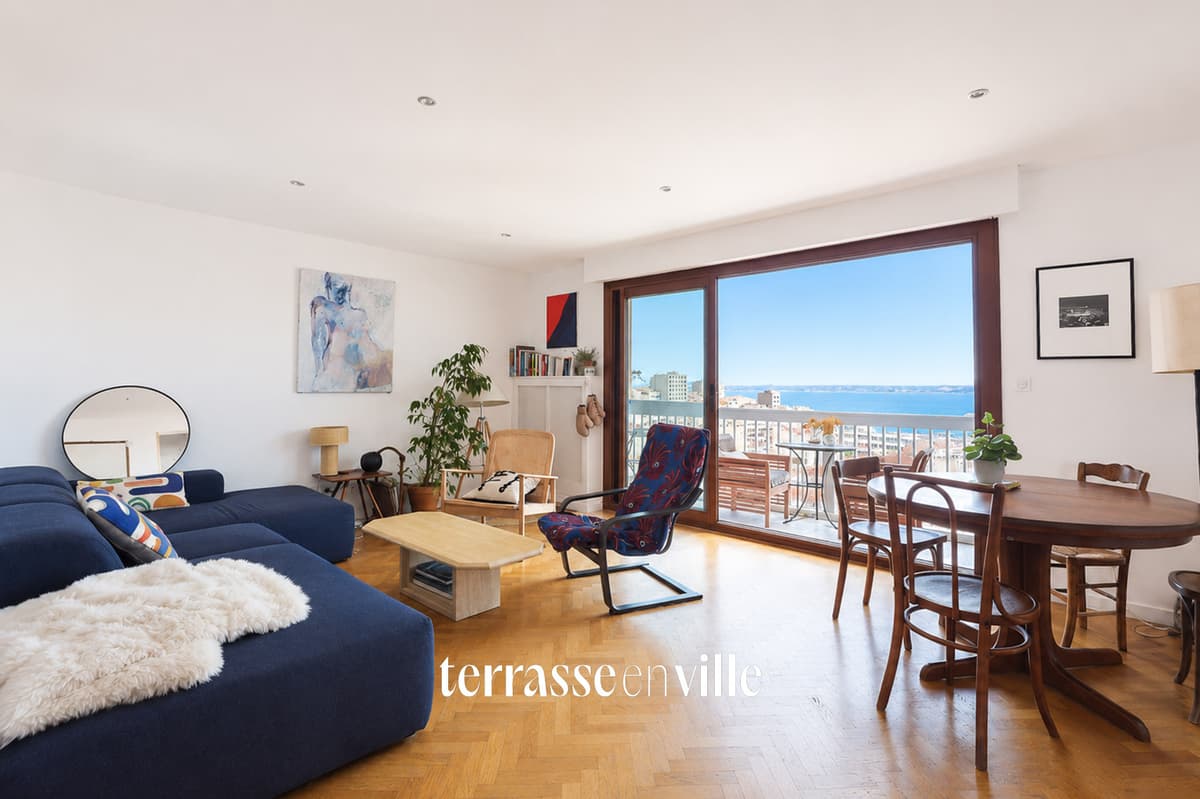 BOMPARD - T3 - TERRASSE - VUE MER ET NOTRE DAME DE LA GARDE - BOX - 695 000 € - 5