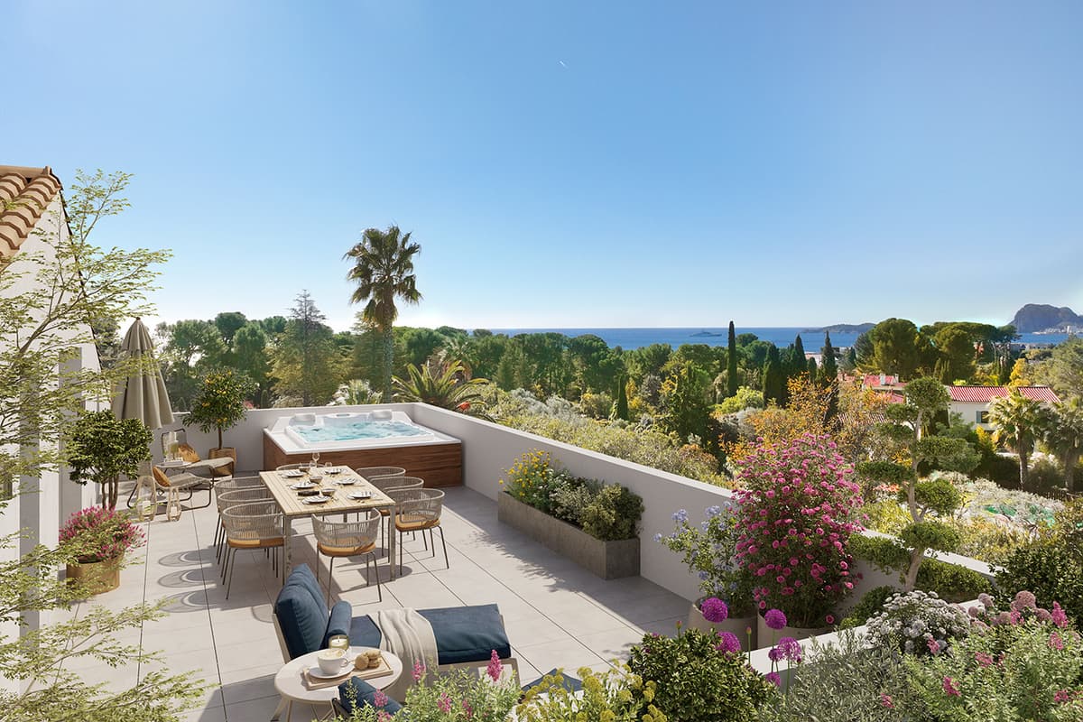 T4 - 163M2 - DERNIER ÉTAGE - VUE MER PANORAMIQUE - 3 TERRASSES - PARC PRIVE - PISCINE - 1 450 000€ - 1