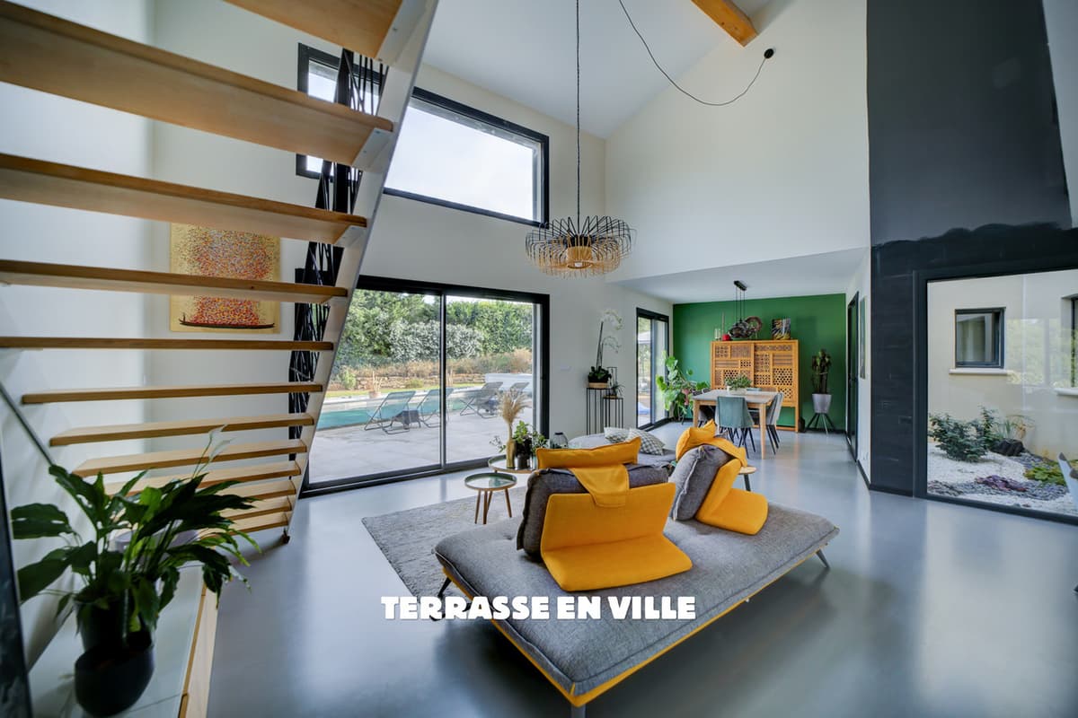 SOUS COMPROMIS - LA CADIERE D'AZUR - CADRE CAMPAGNE - VILLA CONTEMPORAINE - JARDIN 2759 M2 - PISCINE - VUE D - 6