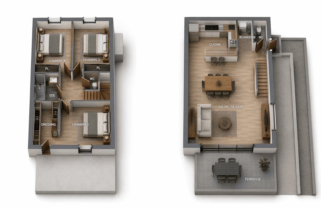 DERNIER LOT - PIGNET DE ROHAN - PROCHE COMMERCES - MAISON 110 M2 T4 - JARDIN - PISCINE - PARKINGS - 540 000 €
