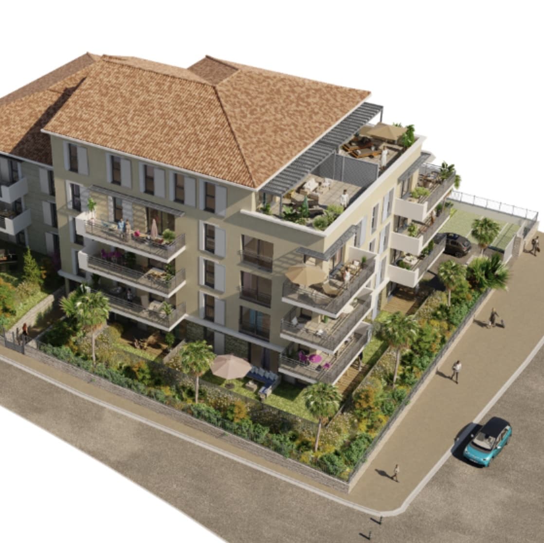 VUE MER - T4 DERNIER ÉTAGE - 106M2 + ROOFTOP 40M2 - SUD-EST - 2 PARKINGS - PLAGES A PIED - 900 000€ - 5