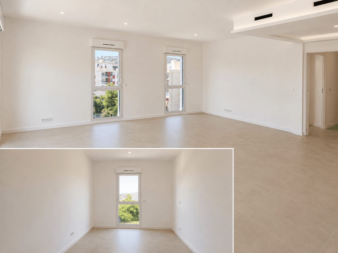 VUE MER - T4 DERNIER ÉTAGE - 106M2 + ROOFTOP 40M2 - SUD-EST - 2 PARKINGS - PLAGES A PIED - 900 000€