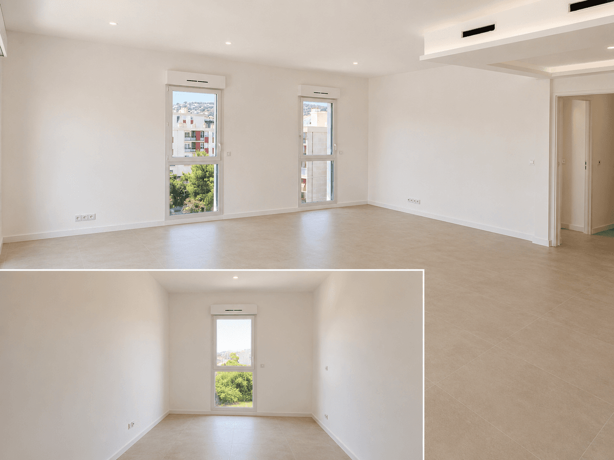 VUE MER - T4 DERNIER ÉTAGE - 106M2 + ROOFTOP 40M2 - SUD-EST - 2 PARKINGS - PLAGES A PIED - 900 000€ - 4