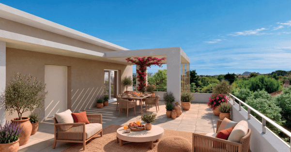 Spacieux T4 - 93m2 - Terrasse Sud/Ouest 69m2 - 3 parkings - 682 000€