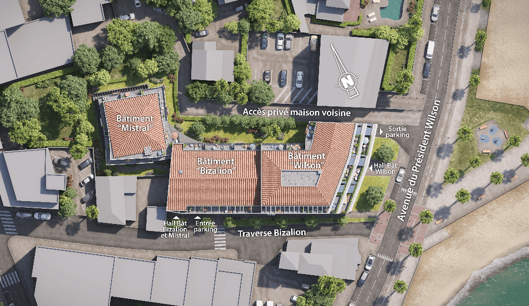 LUXUEUX T2 - DERNIER ETAGE - RESIDENCE FRONT DE MER - 39M2 - TERRASSE PLEIN SOLEIL 12M2 - 356 320€ - 5
