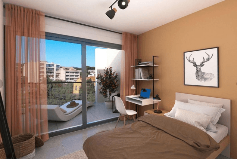 LUXUEUX T2 - DERNIER ETAGE - RESIDENCE FRONT DE MER - 39M2 - TERRASSE PLEIN SOLEIL 12M2 - 356 320€ - 3