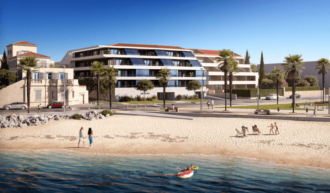 LUXUEUX T2 - DERNIER ETAGE - RESIDENCE FRONT DE MER - 39M2 - TERRASSE PLEIN SOLEIL 12M2 - 356 320€